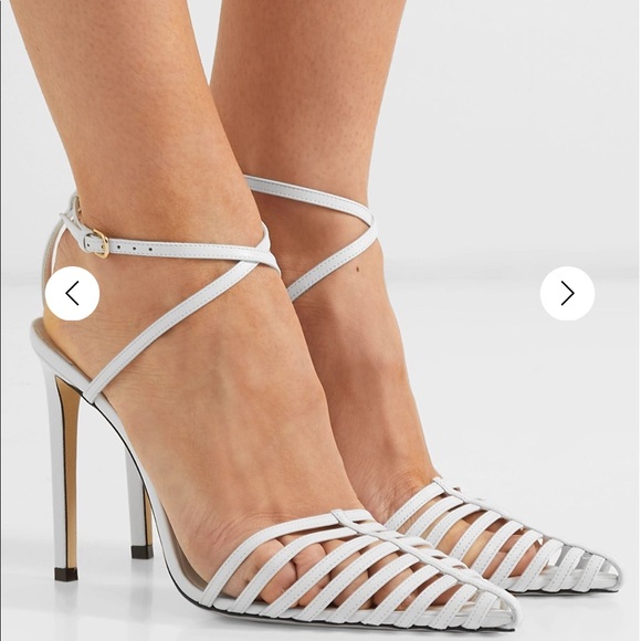 Jimmy Choo white leather pumps 40